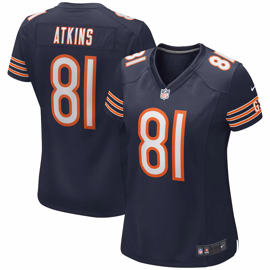 Women's Chicago Bears Doug Atkins Nike Navy Game Retired Player Jersey - Jersey