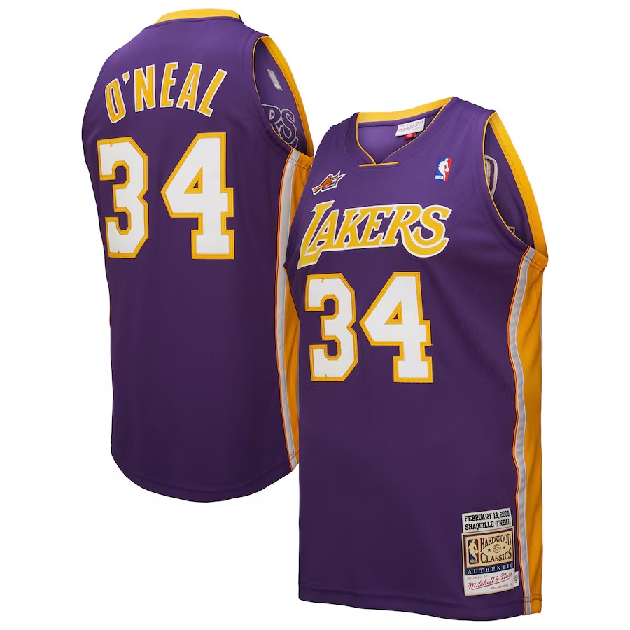 Men's Los Angeles Lakers Shaquille O'Neal Mitchell & Ness Purple 2000 NBA All-Star Game Authentic Jersey - Jersey