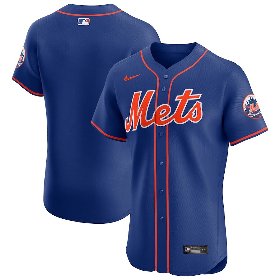 Men's New York Mets Nike Royal Alternate Vapor Premier Elite Patch Jersey - Jersey