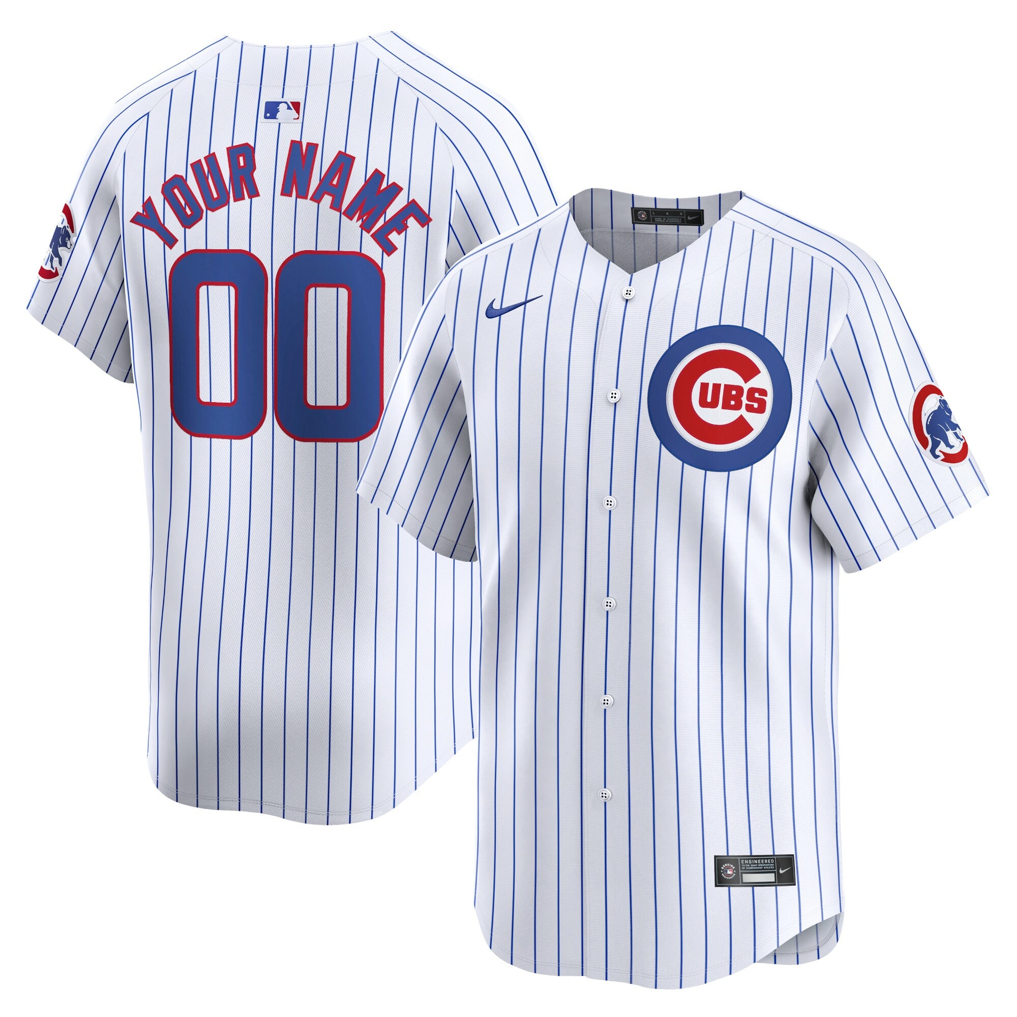 Men's Chicago Cubs Nike White Home Limited Custom Jersey - Jersey