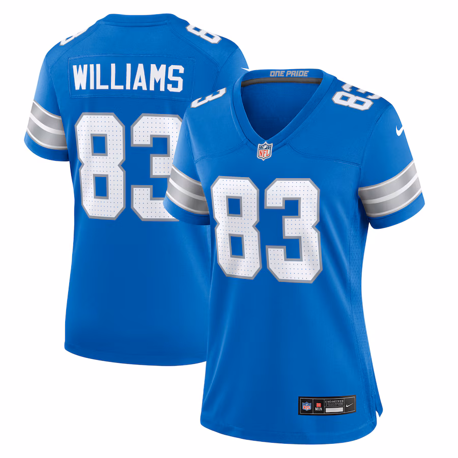 Women's Detroit Lions Isaiah Williams Nike  Blue Game Jersey - Jersey