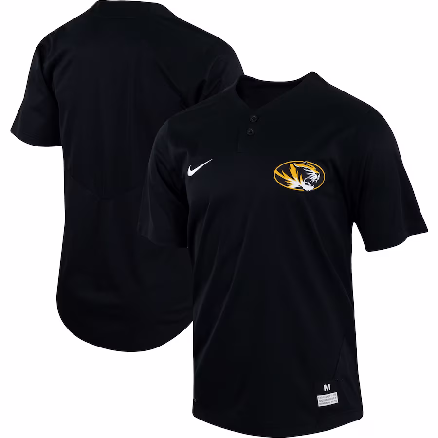 Missouri Tigers Nike Two-Button Replica Baseball Jersey - Black - Jersey