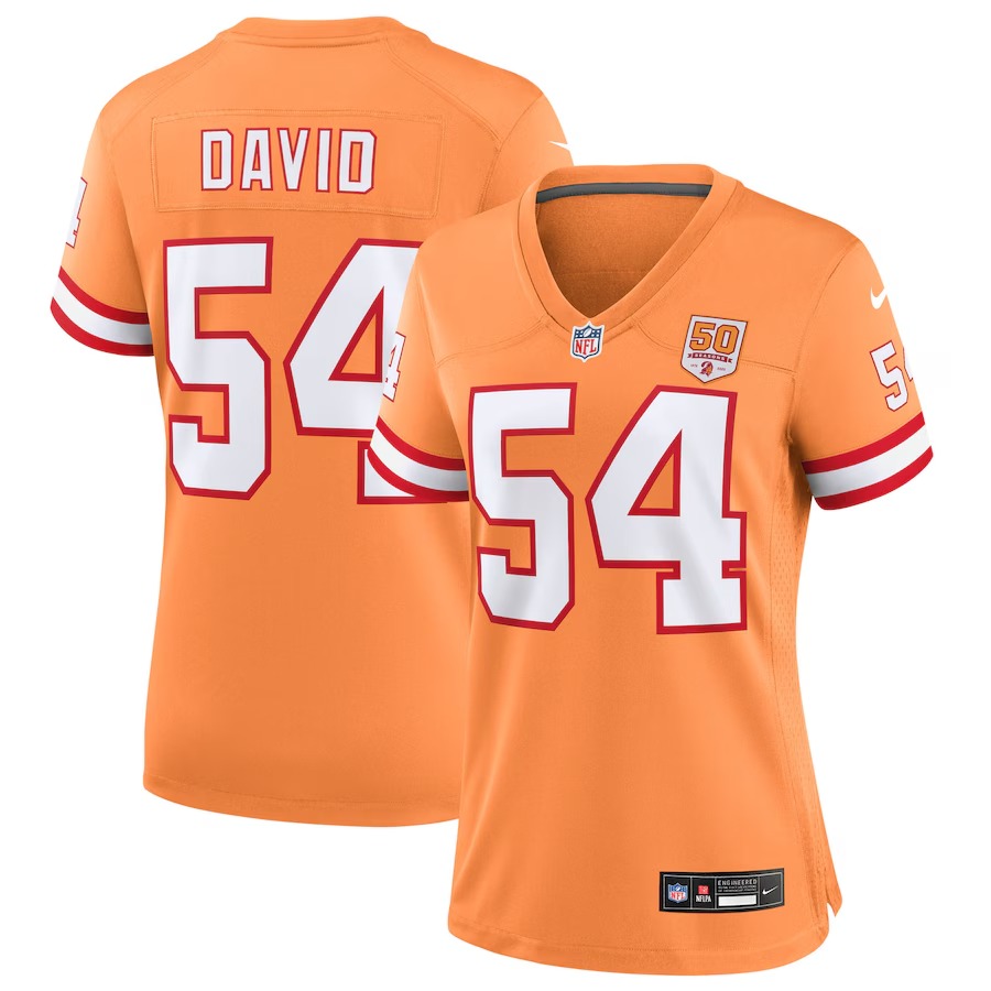 Women's Tampa Bay Buccaneers Lavonte David Nike Creamsicle 50th Season Game Jersey - Jersey