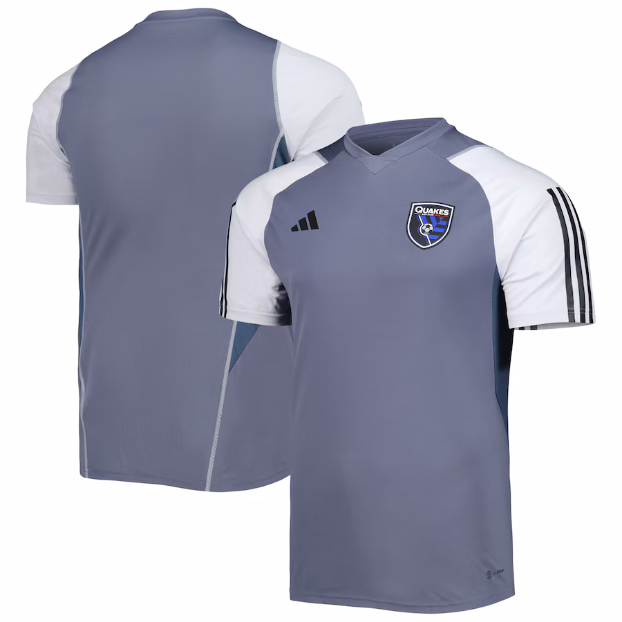 Men's San Jose Earthquakes adidas Gray 2023 On-Field Training Jersey - Jersey