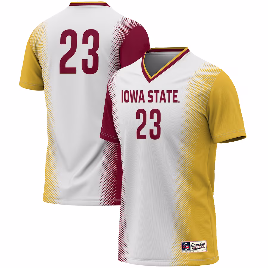 #23 Iowa State Cyclones GameDay Greats Unisex  Lightweight Women's Soccer Jersey - White - Jersey