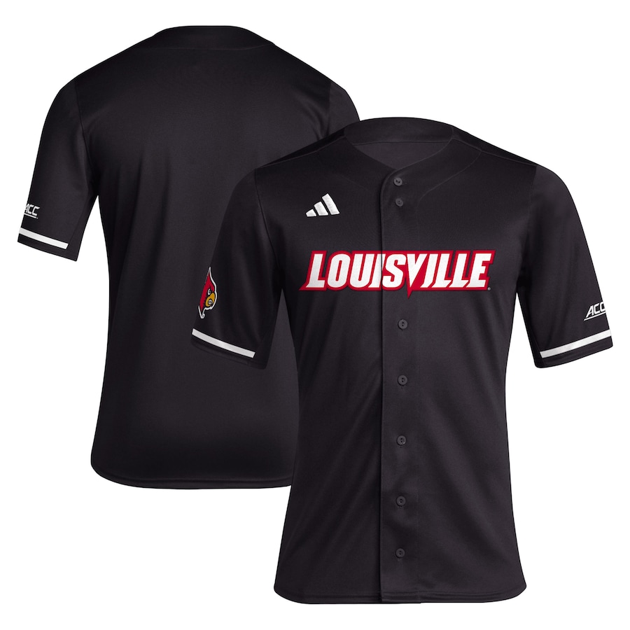 Men's adidas Black Louisville Cardinals Replica Baseball Jersey - Jersey
