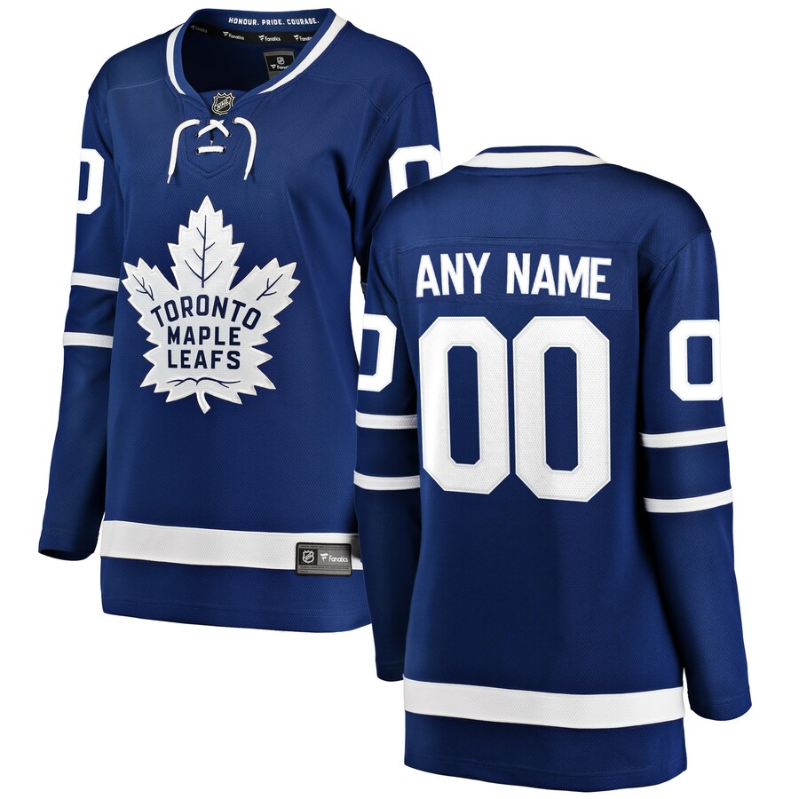 Women's Toronto Maple Leafs Fanatics Branded Blue Home Breakaway Custom Jersey - Jersey