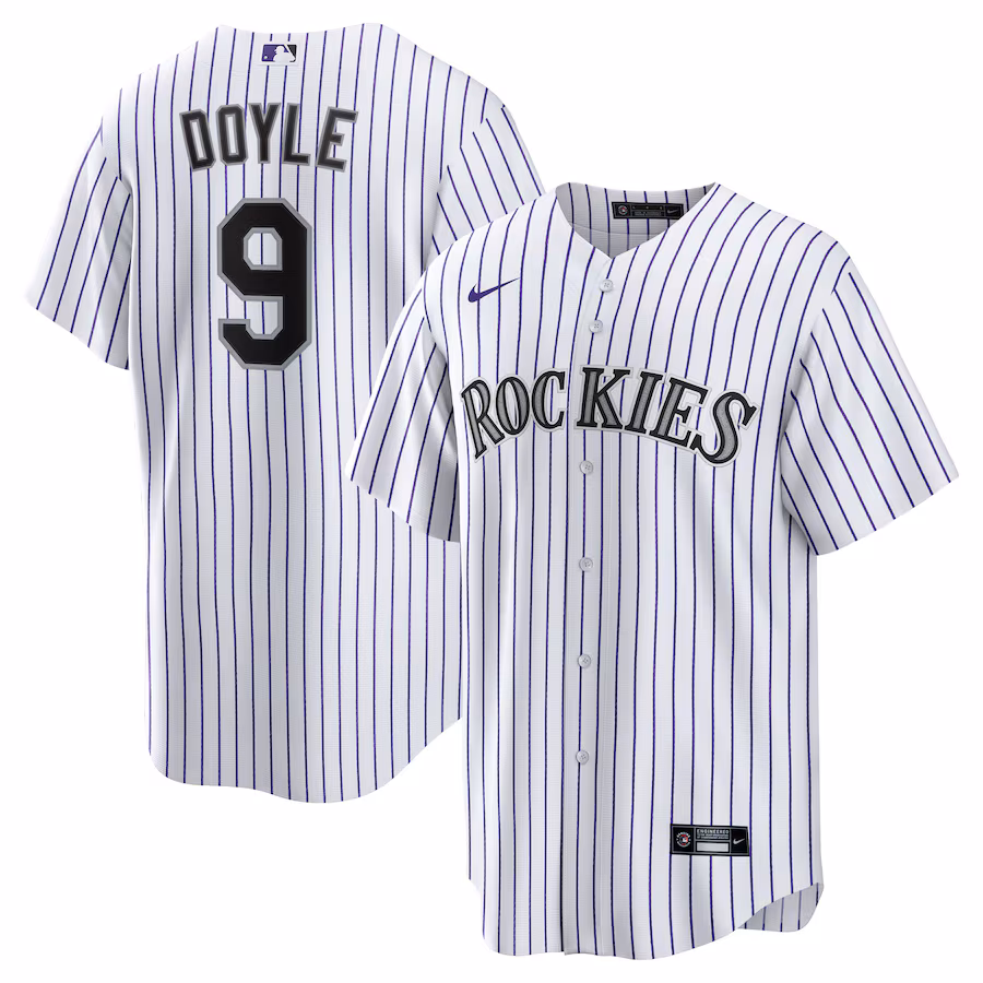 Men's Colorado Rockies Brenton Doyle Nike White Home Replica Jersey - Jersey