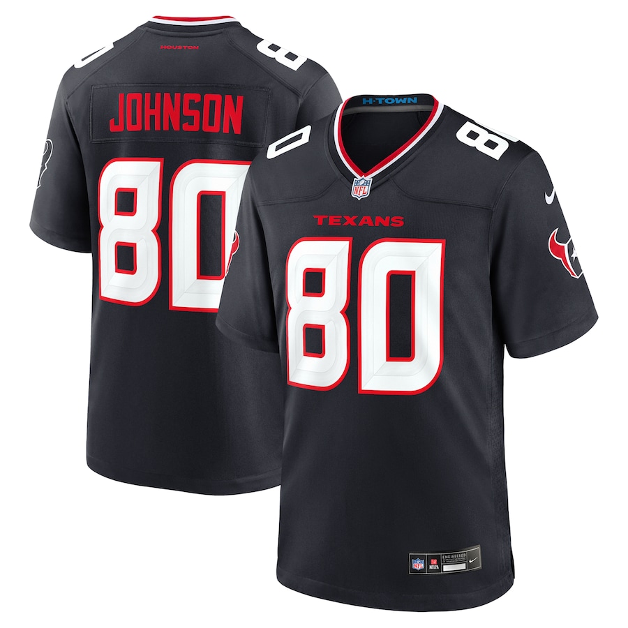 Men's Houston Texans Andre Johnson Nike Navy Team Retired Player Game Jersey - Jersey