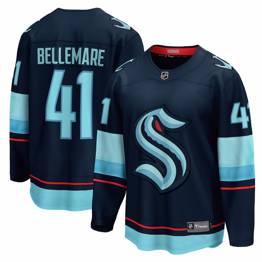 Men's Seattle Kraken Pierre-Edouard Bellemare Fanatics Deep Sea Blue Home Breakaway Player Jersey - Jersey