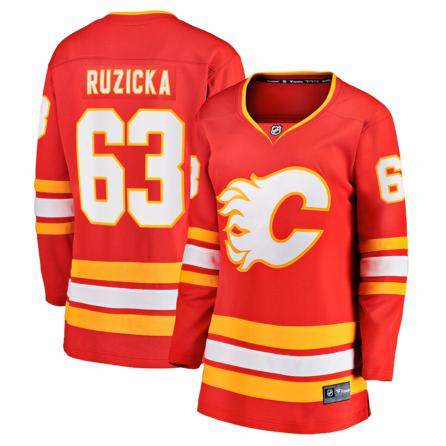 Women's Calgary Flames Adam Ruzicka Fanatics Red Home Breakaway Player Jersey - Jersey