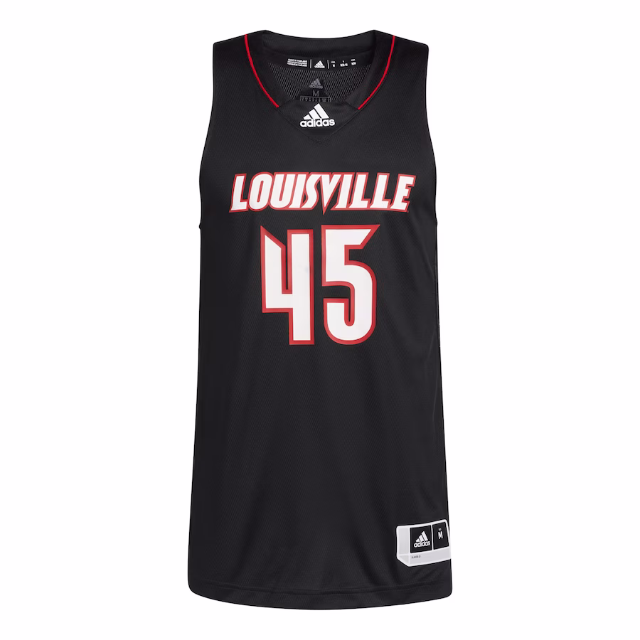 #45 Louisville Cardinals adidas Swingman Jersey - Black - Jersey