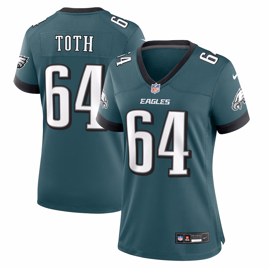 Women's Philadelphia Eagles Brett Toth Nike Midnight Green  Game Jersey - Jersey