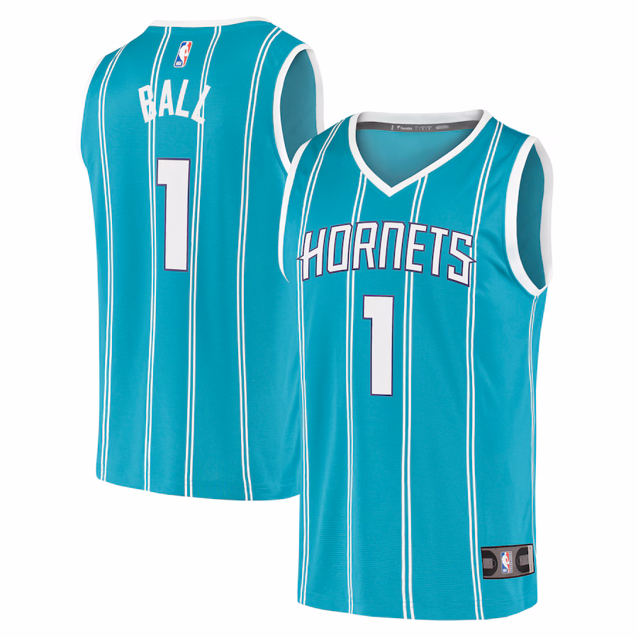 Men's Charlotte Hornets LaMelo Ball Fanatics Teal Fast Break Replica Jersey - Icon Edition - Jersey