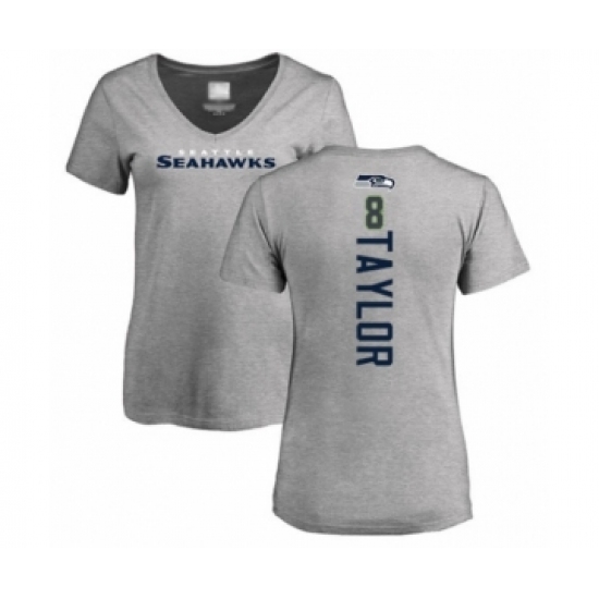 Football Women's Seattle Seahawks #8 Jamar Taylor Ash Backer T-Shirt - Jersey