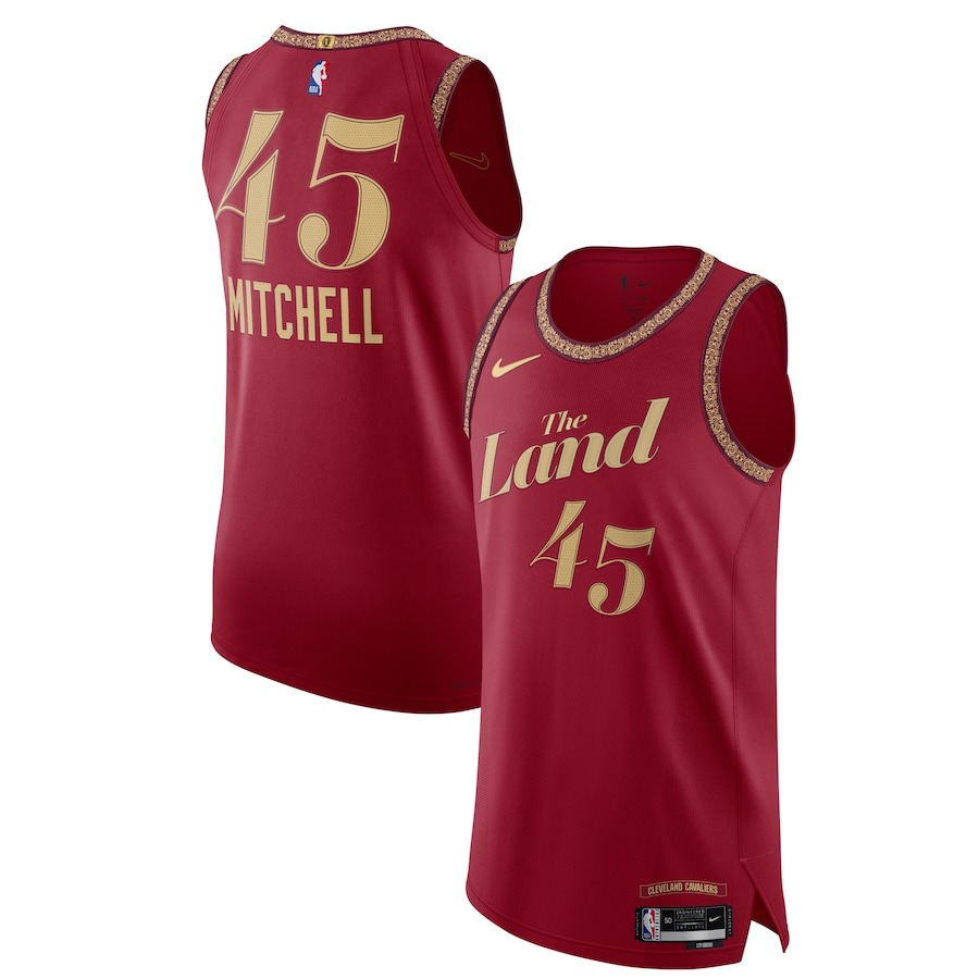 Men's Cleveland Cavaliers Donovan Mitchell Nike Wine  Authentic Jersey - City Edition - Jersey