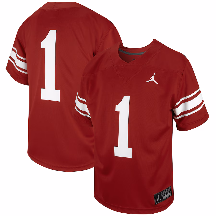 Youth Jordan Brand #1 Crimson Oklahoma Sooners Untouchable Replica Game Jersey - Jersey