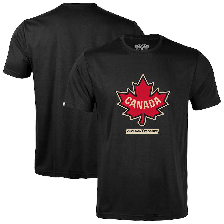 Men's Canada Levelwear Black 2025 4 Nations Face-Off Richmond T-Shirt - Jersey