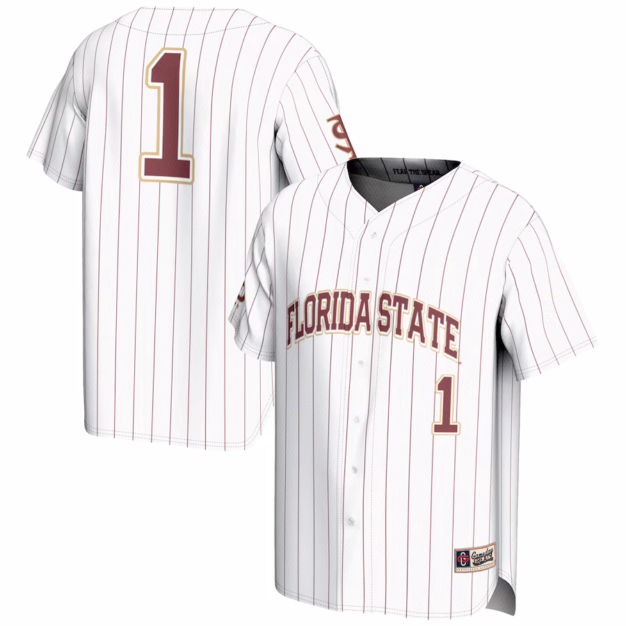 Youth GameDay Greats #1 White Florida State Seminoles Lightweight Baseball Jersey - Jersey