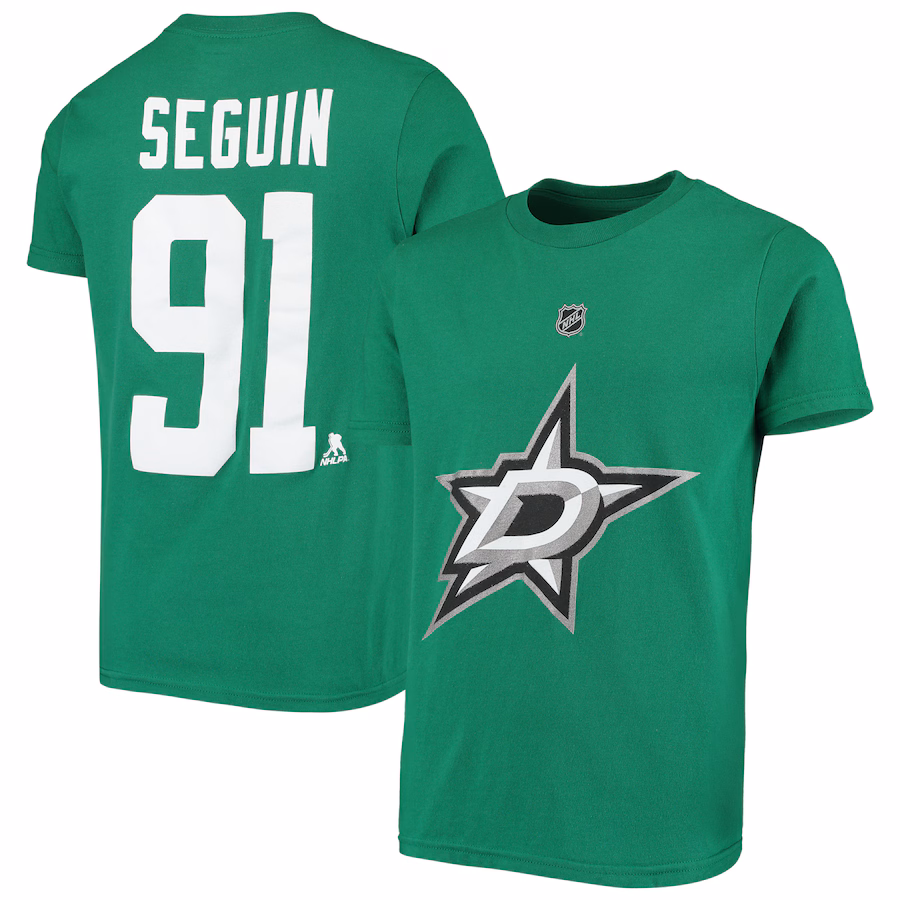 Youth Dallas Stars Tyler Seguin Kelly Green Player Name & Number T-Shirt - Jersey