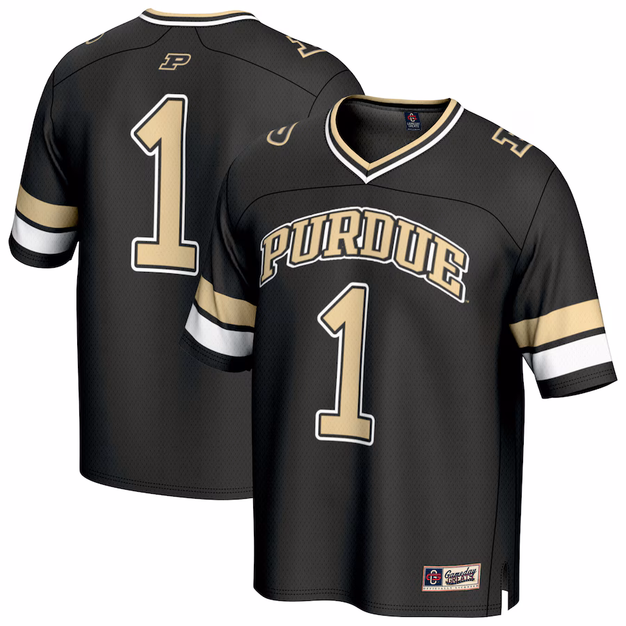 Unisex GameDay Greats #1 Black Purdue Boilermakers Collegiate Football Fashion Jersey - Jersey