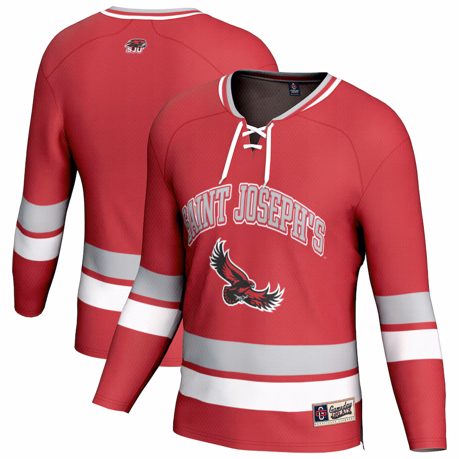 Youth GameDay Greats Crimson Saint Joseph's Hawks Spirit Hockey Jersey - Jersey