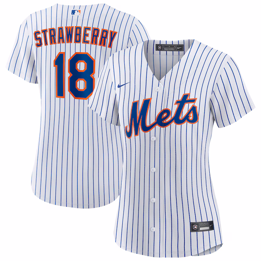 Women's New York Mets Darryl Strawberry Nike White Home Replica Player Jersey - Jersey