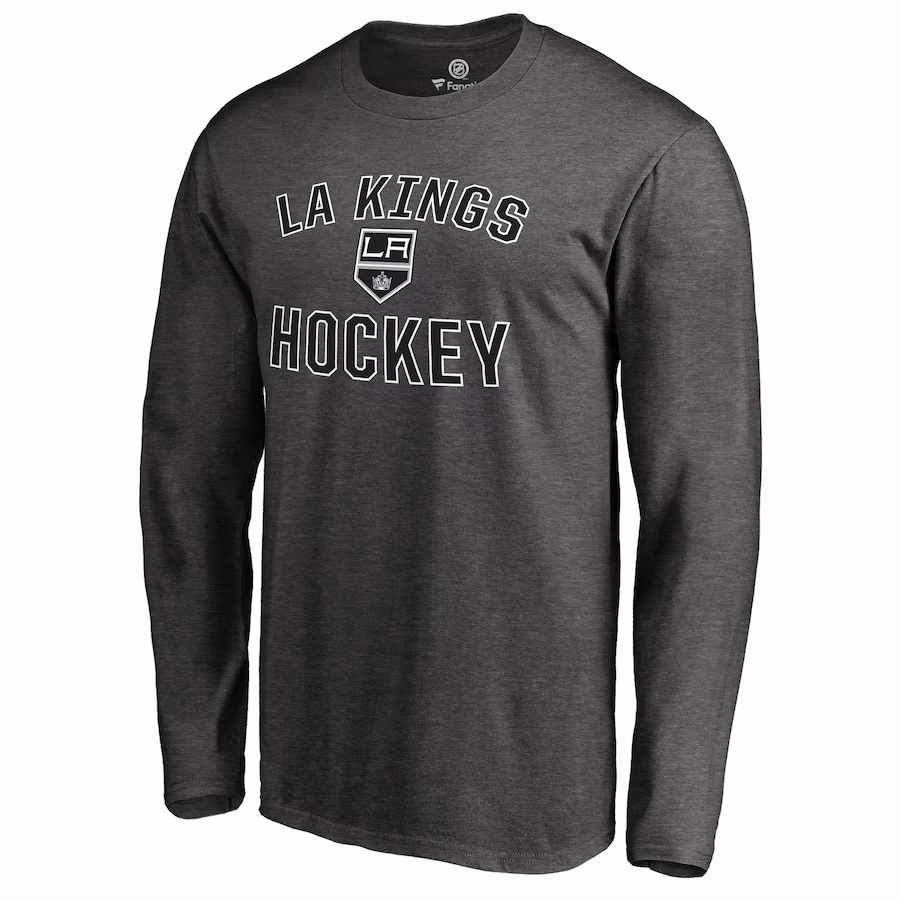 Men's Los Angeles Kings Heathered Gray Victory Arch Long Sleeve T-Shirt - Jersey