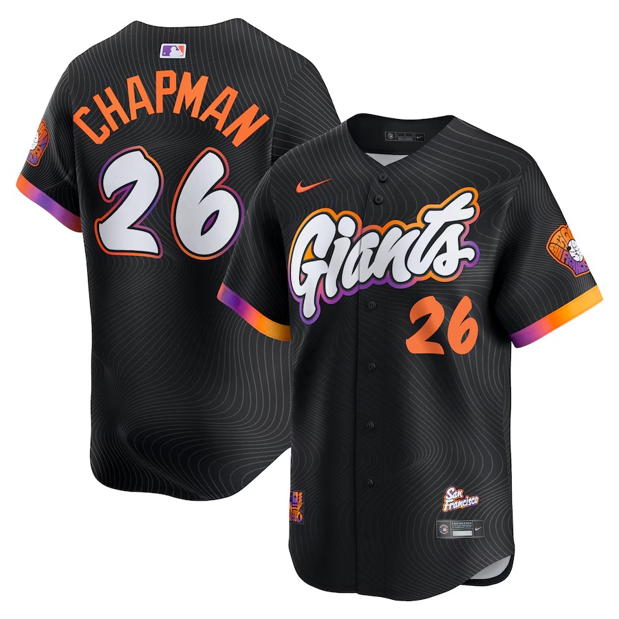Men's San Francisco Giants Matt Chapman Nike Anthracite 2025 City Connect Limited Jersey - Jersey