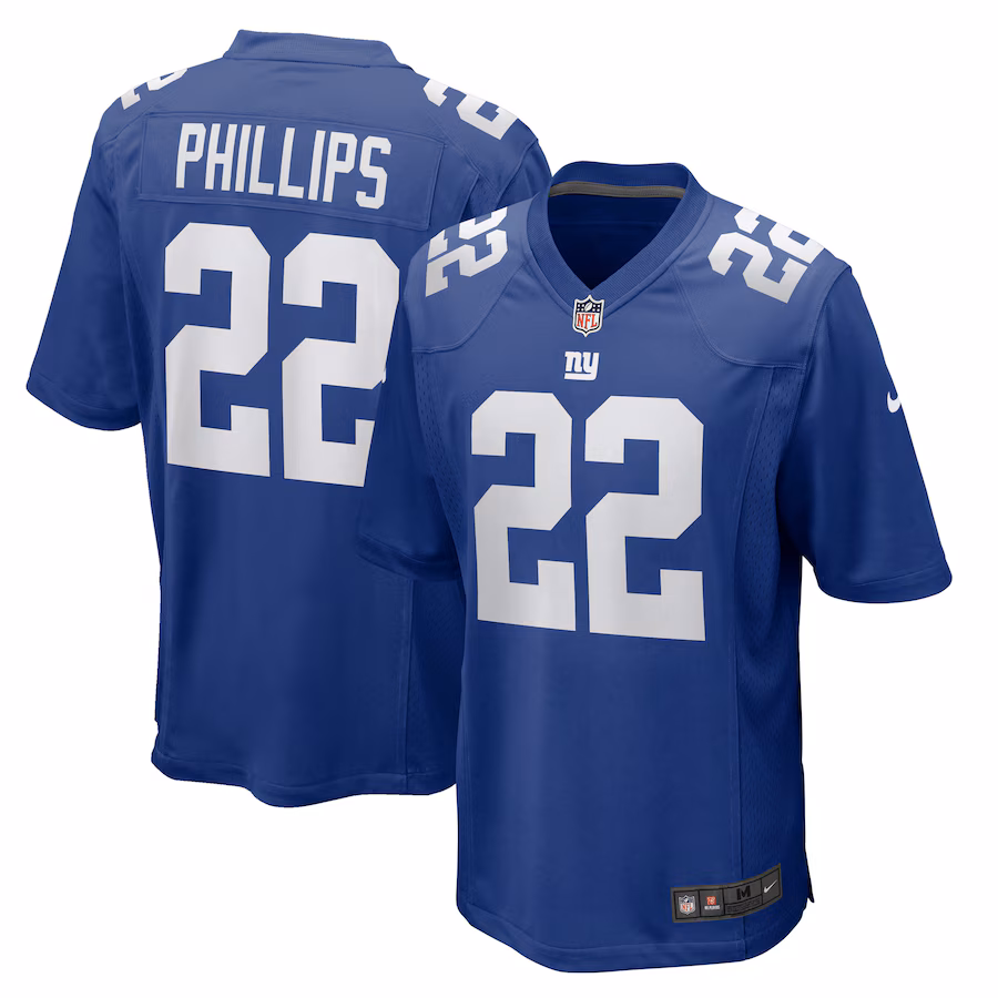 Men's New York Giants Dru Phillips Nike Royal Team Game Jersey - Jersey