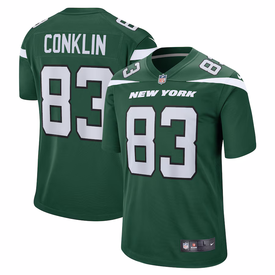 Men's New York Jets Tyler Conklin Nike Gotham Green Game Jersey - Jersey