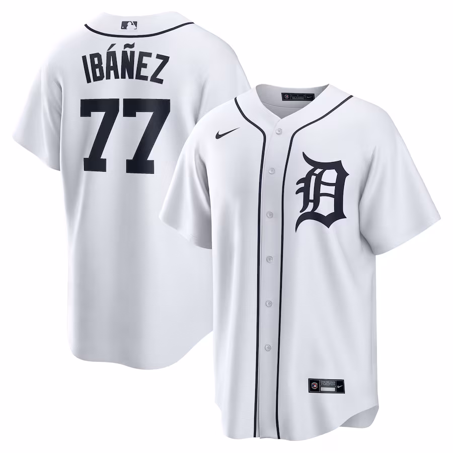 Men's Detroit Tigers Andy Ibanez Nike White Home Replica Jersey - Jersey