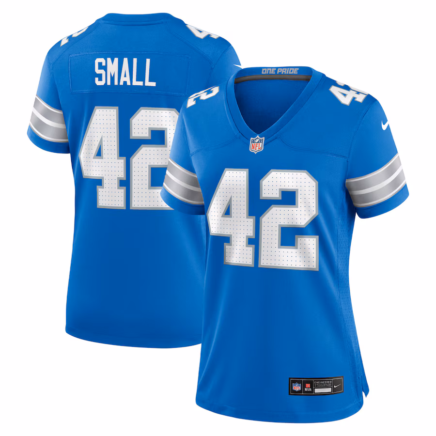 Women's Detroit Lions Jabari Small Nike Blue Team Game Jersey - Jersey