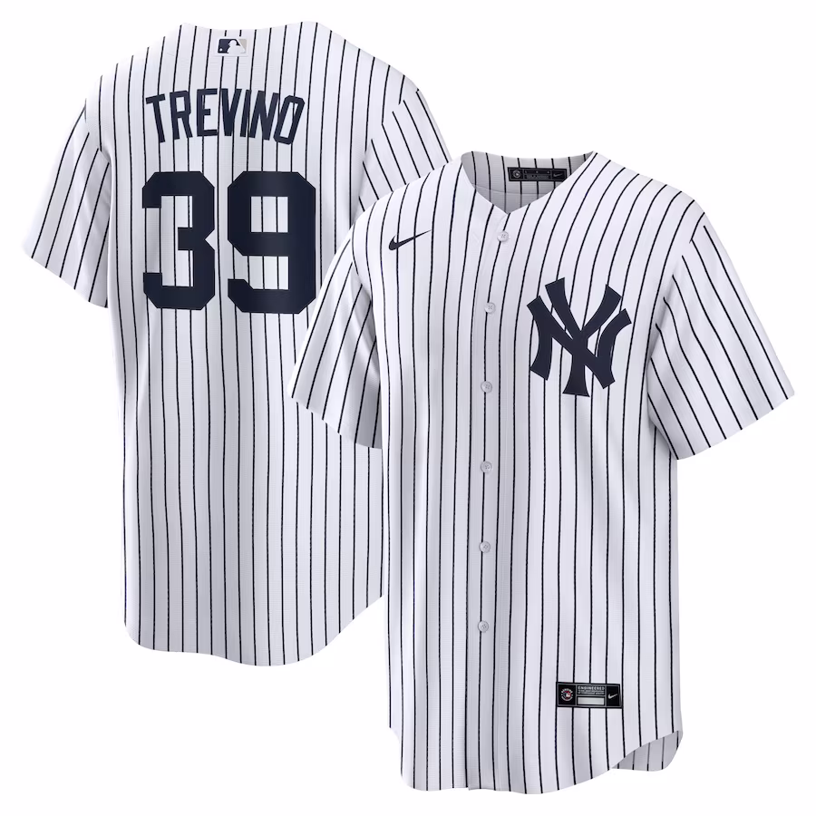 Men's New York Yankees Jose Trevino Nike White Home  Replica Player Jersey - Jersey