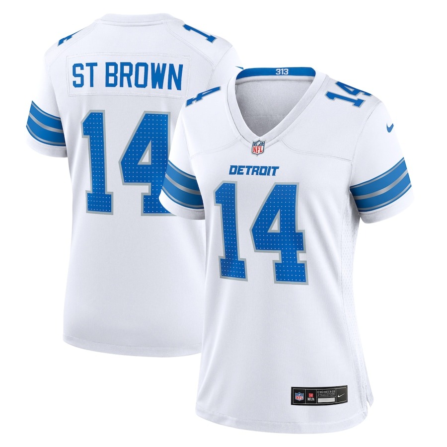 Women's Detroit Lions Amon-Ra St. Brown Nike White White Game Jersey - Jersey