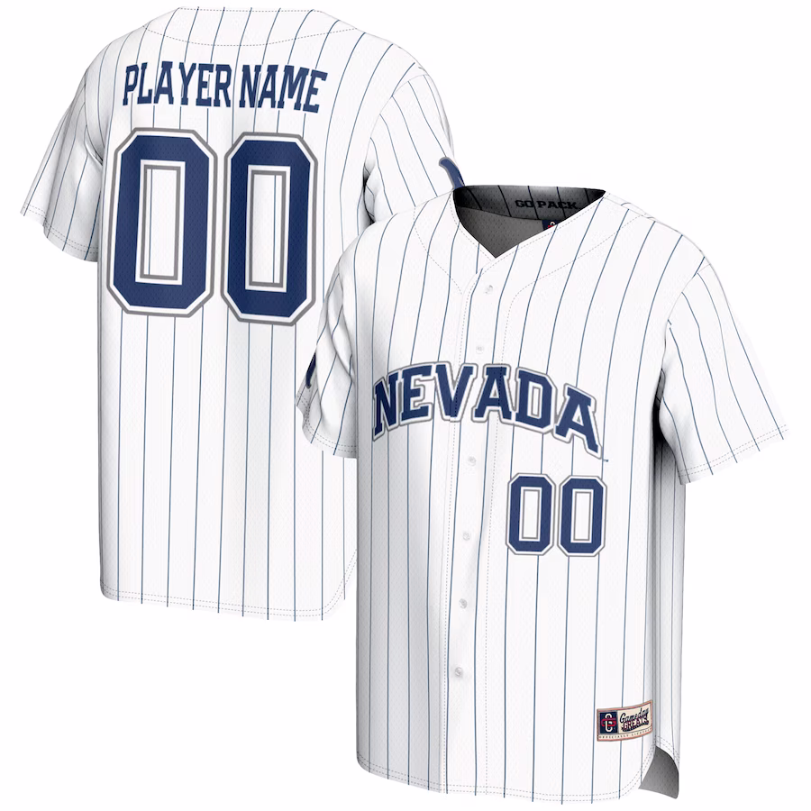 Nevada Wolf Pack GameDay Greats NIL Pick-A-Player Lightweight Baseball Jersey - White - Jersey
