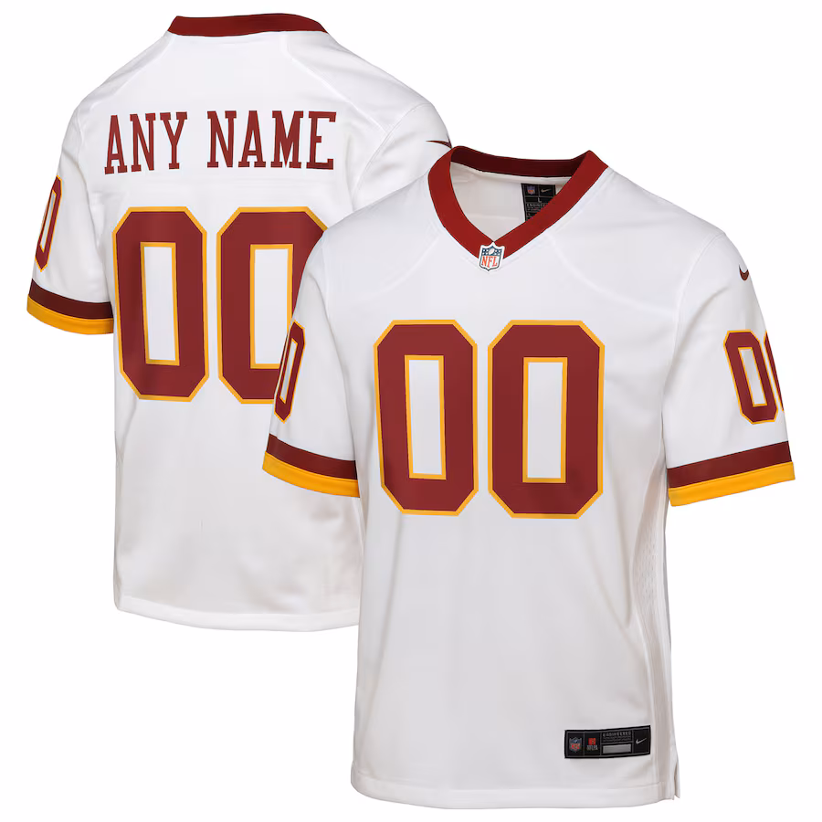Youth Washington Commanders Nike White Game Super Bowl Era Custom Jersey - Jersey