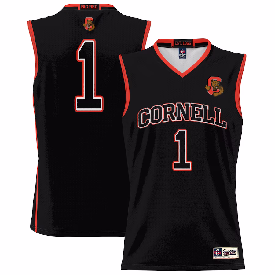 #1 Cornell Big Red GameDay Greats Youth Lightweight Basketball Jersey - Black - Jersey
