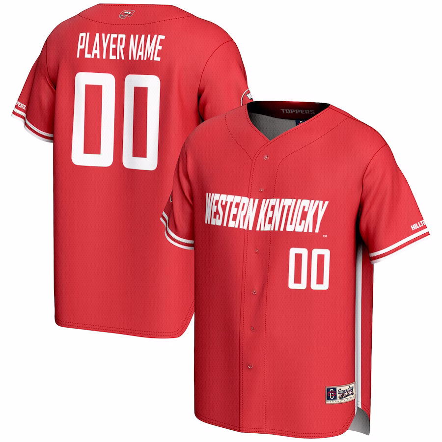 Western Kentucky Hilltoppers GameDay Greats Youth NIL Pick-A-Player Lightweight Baseball Jersey - Red - Jersey