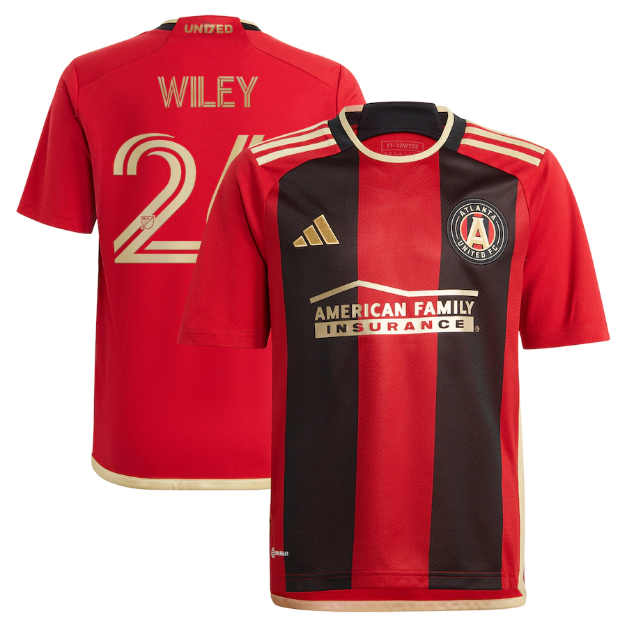 Youth Atlanta United FC Caleb Wiley adidas Black 2024 The17's Kit Replica Player Jersey - Jersey