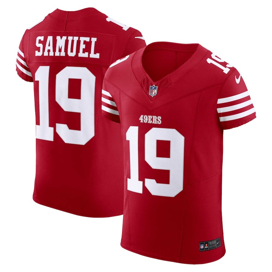 Men's San Francisco 49ers Deebo Samuel Nike Scarlet  Vapor F.U.S.E. Elite Jersey - Jersey