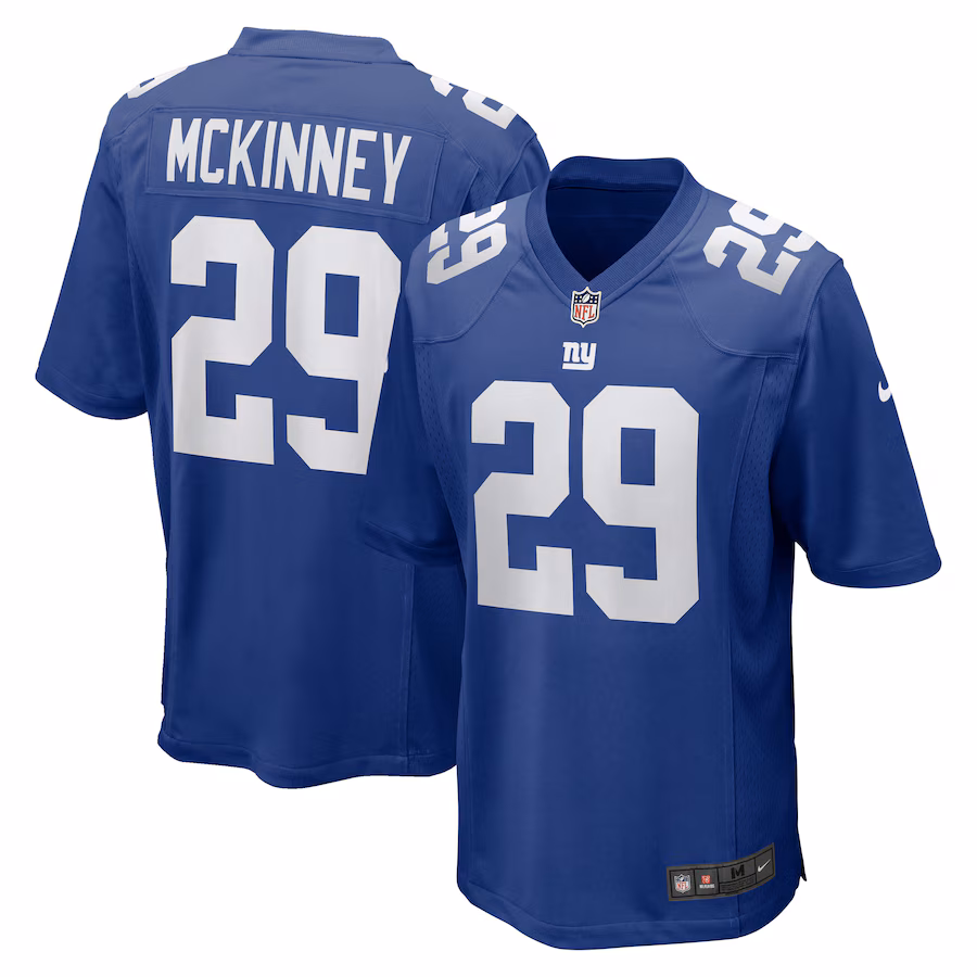 Men's New York Giants Xavier McKinney Nike Blue Game Jersey - Jersey