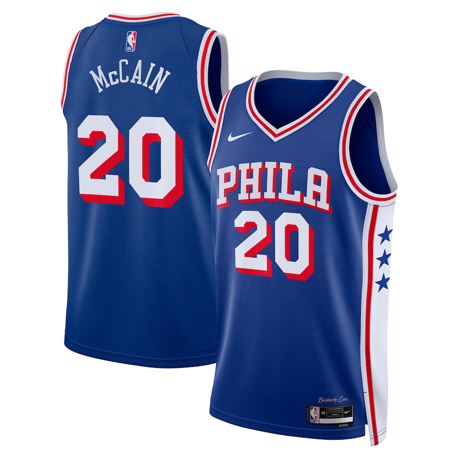 Men's Philadelphia 76ers Jared McCain Nike Royal Swingman Jersey - Icon Edition - Jersey