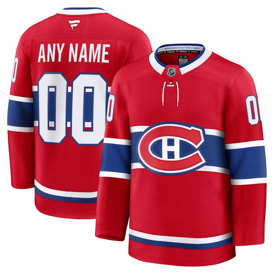 Men's Montreal Canadiens Fanatics Red Home Premium Custom Jersey - Jersey