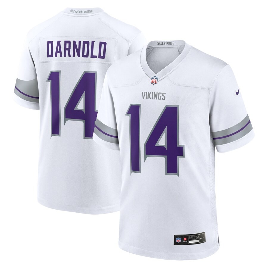 Men's Minnesota Vikings Sam Darnold Nike White Alternate Game Player Jersey - Jersey
