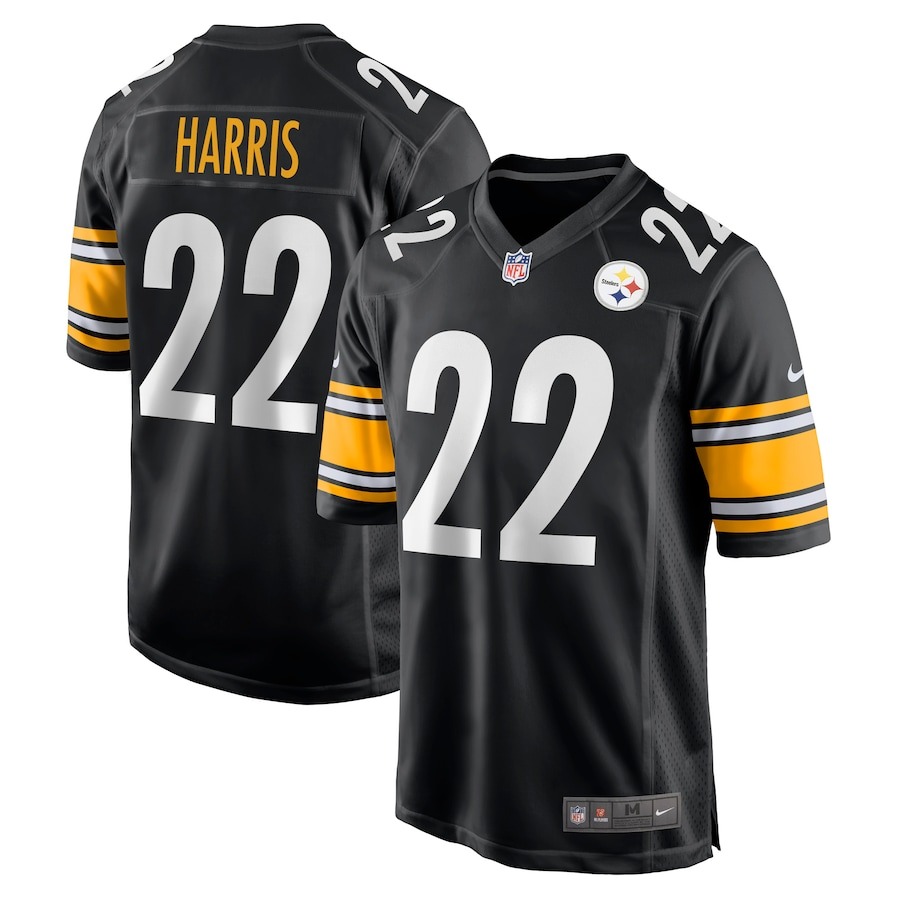 Men's Pittsburgh Steelers Najee Harris Nike Black Game Jersey - Jersey