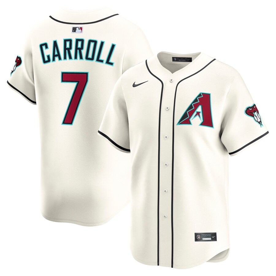 Men's Arizona Diamondbacks Corbin Carroll Nike Cream Home Limited Player Jersey - Jersey