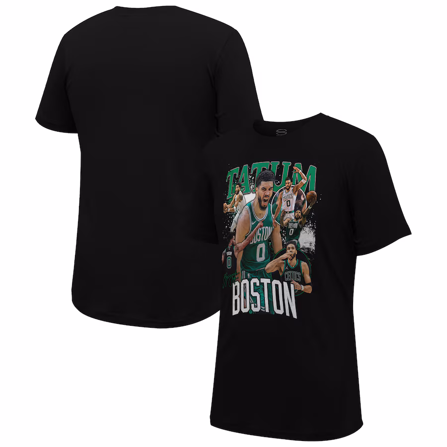 Unisex Boston Celtics Jayson Tatum Stadium Essentials Black Player Crossroads T-Shirt - Jersey