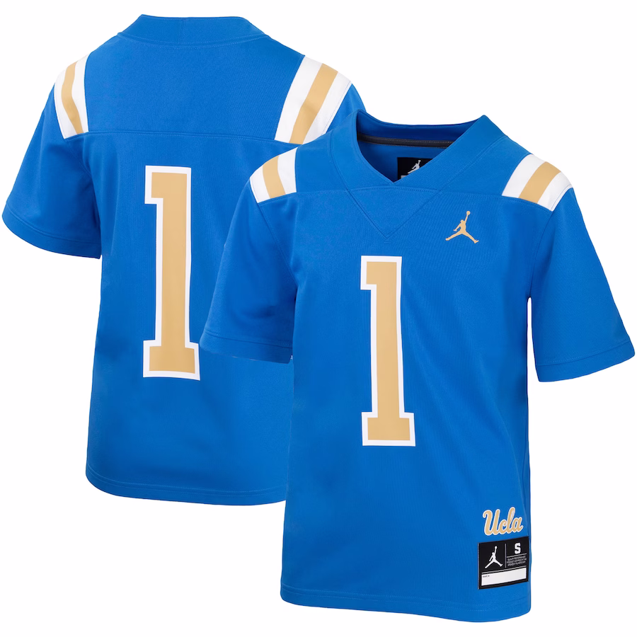 #1 UCLA Bruins Jordan Brand Youth Untouchable Football Jersey - Blue - Jersey