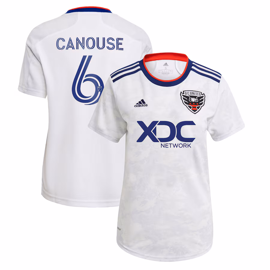 Women's D.C. United Russell Canouse adidas White 2022 The Marble Replica Player Jersey - Jersey